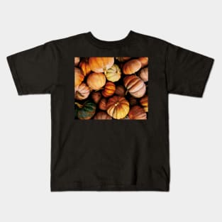 Halloween pumpkins, orange and green Kids T-Shirt